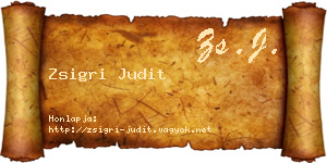 Zsigri Judit névjegykártya